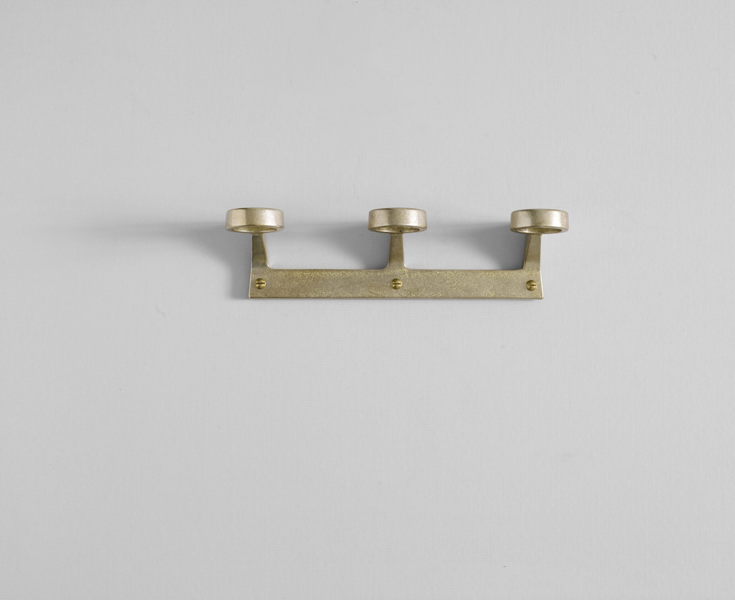 Contemporary Golden Brass Trio Bottle Bracket by Henry Wilson 1