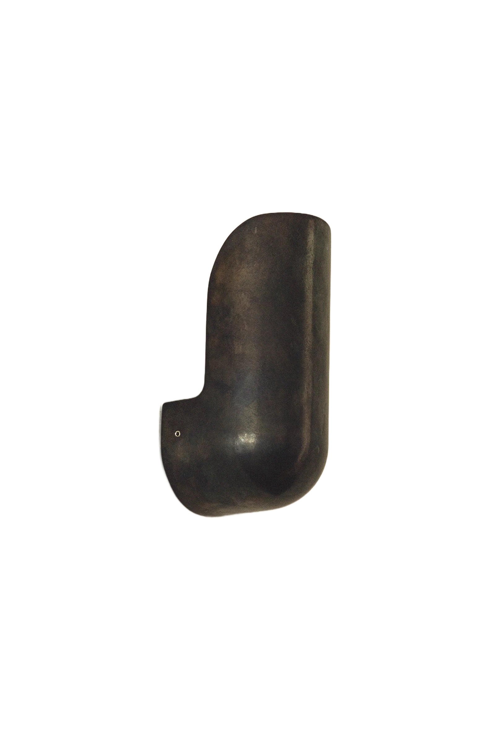 Contemporary Narrow Blackened Bronze Elbow Wall Light by Henry Wilson 1