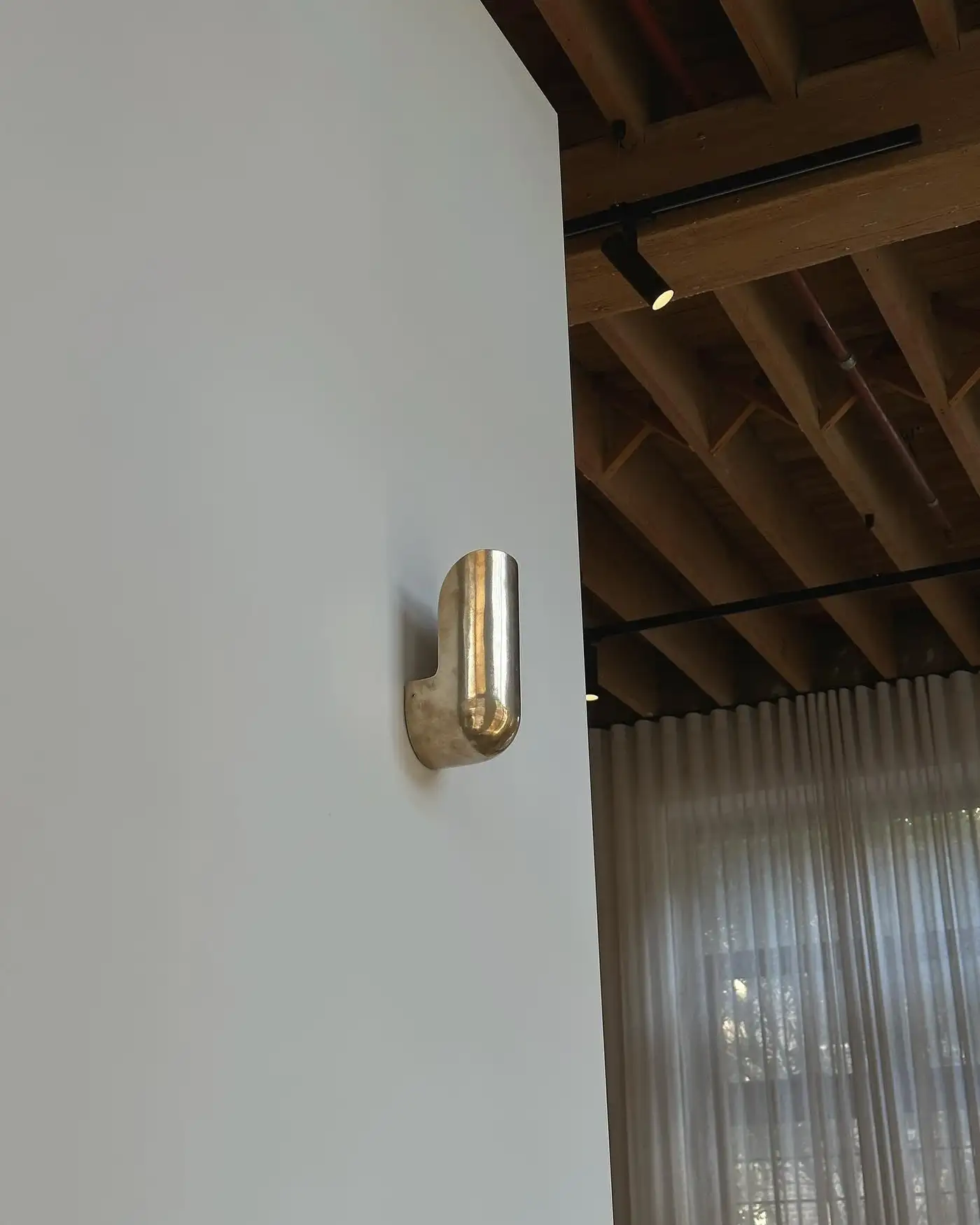 Narrow Brass Elbow Wall Light by Henry Wilson 6