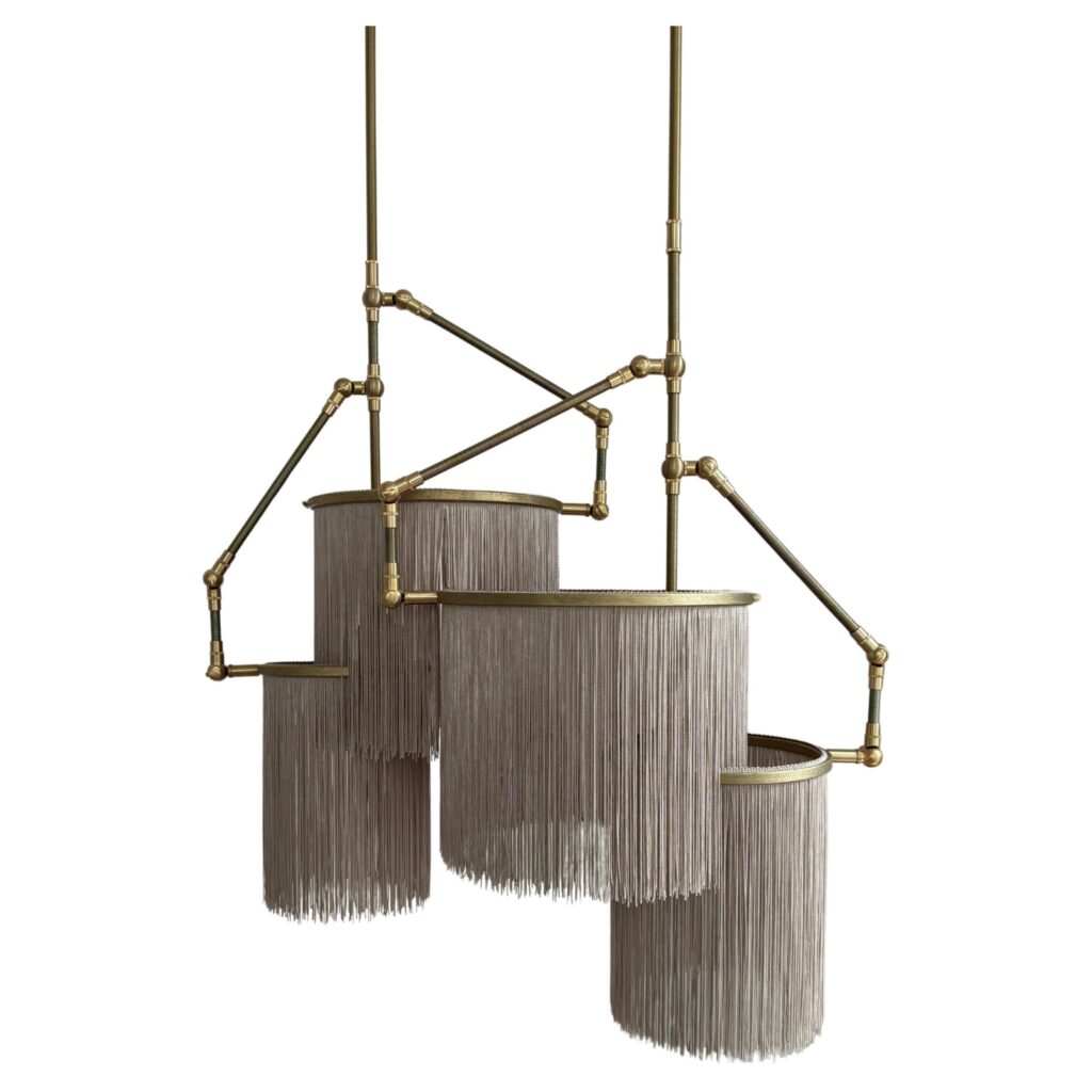 No 31 G Natural Linen Uni Dark Beige Contemporary Pendant Lamp Sander Bottinga 1