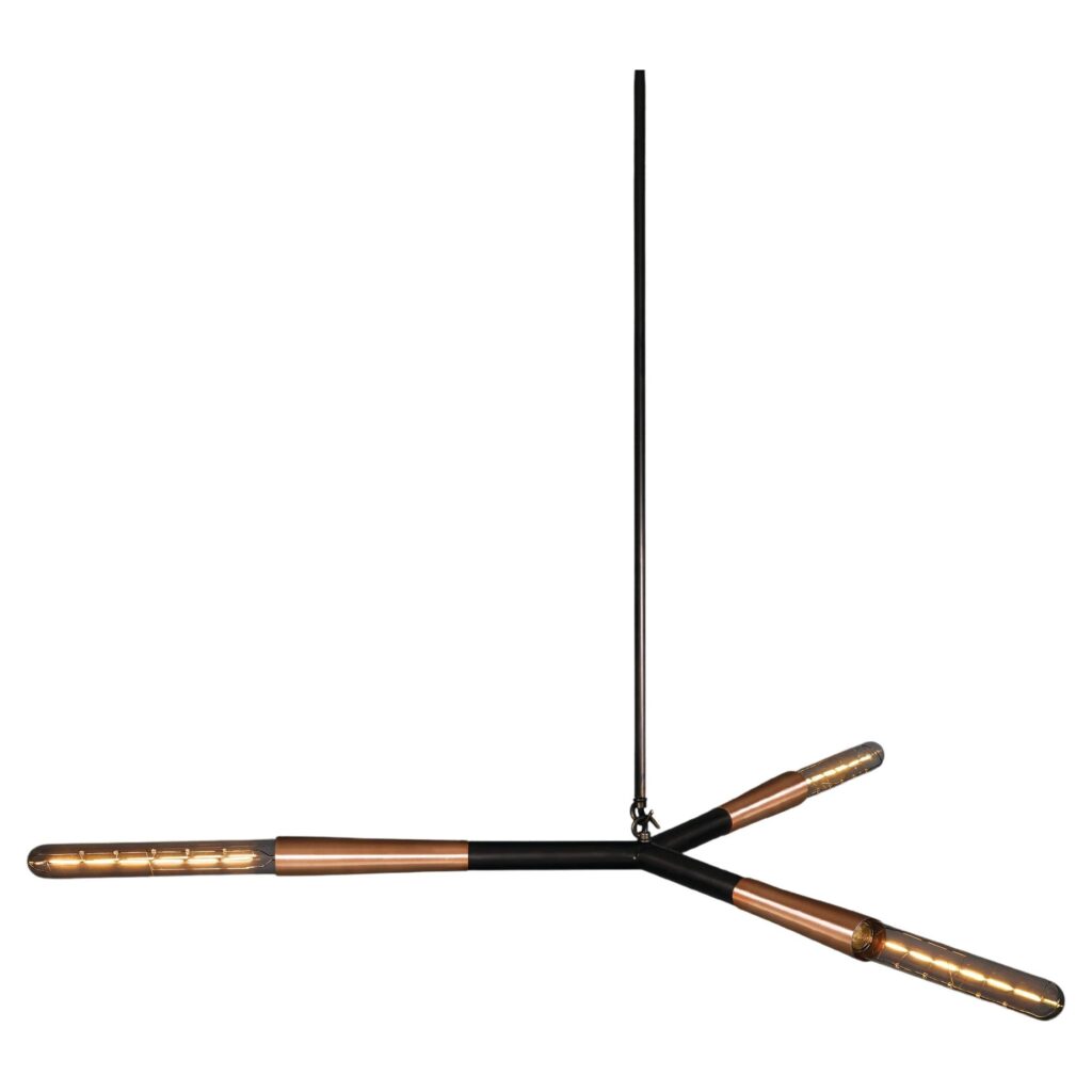 Hand sculpted Simple Y Dark Bronze Pendant Light by Christopher Boots 1