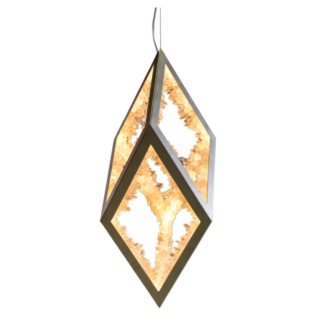 Medium Three Dimensional Natural Quartz Crystal Light by Christopher Boots 1