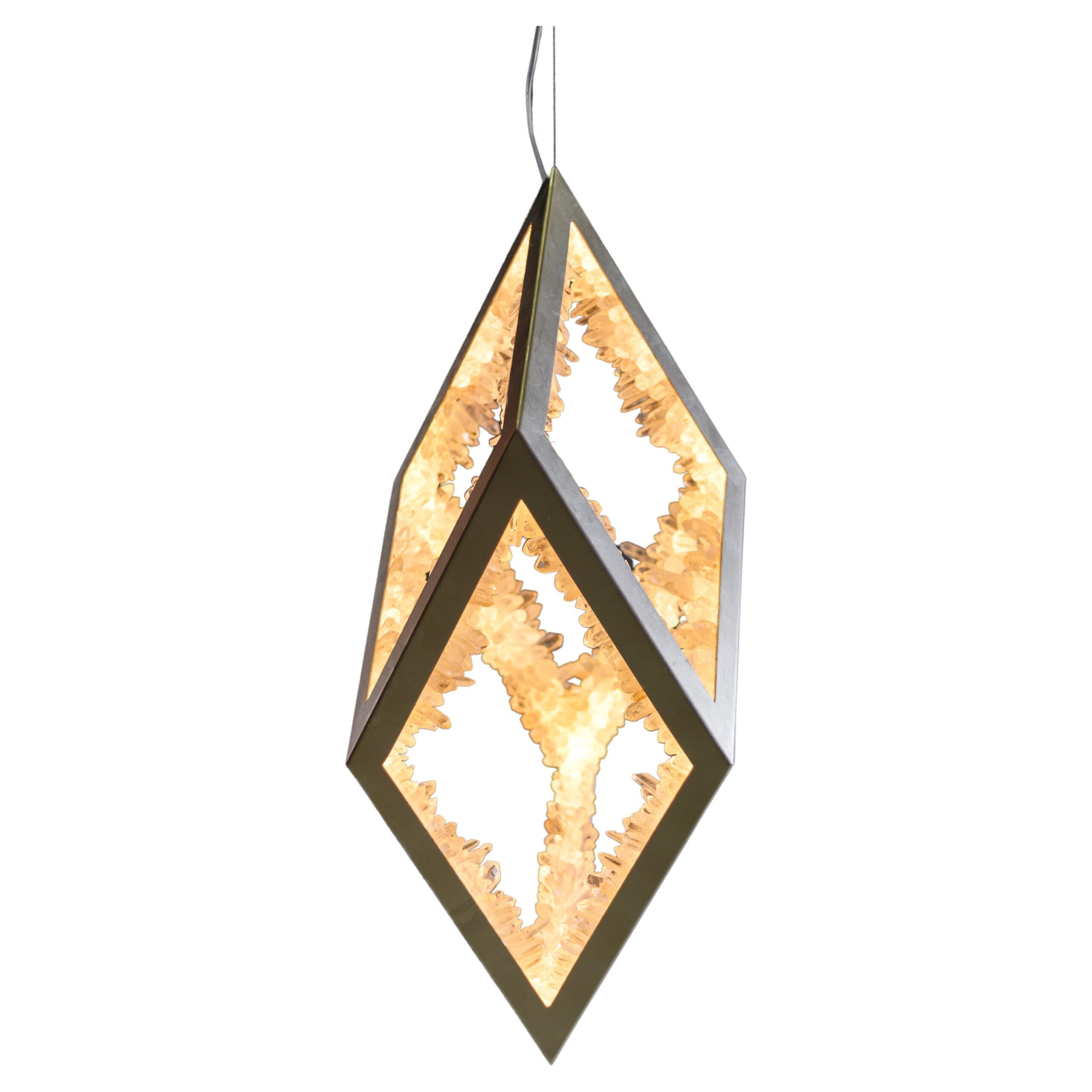 Medium Three Dimensional Natural Quartz Crystal Light by Christopher Boots 1