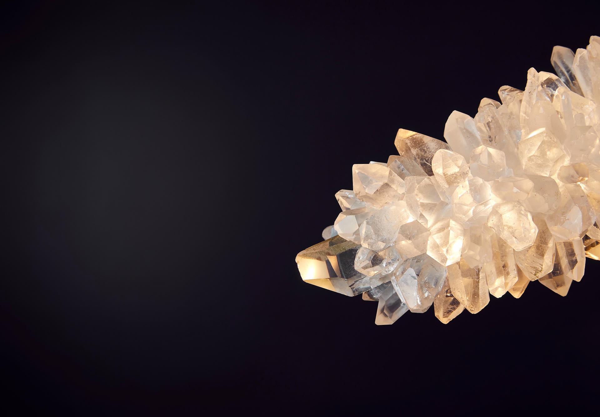 Ombre Meteor Effect Natural Uncut Crystal 210 Pendant Light by Christopher Boots 5