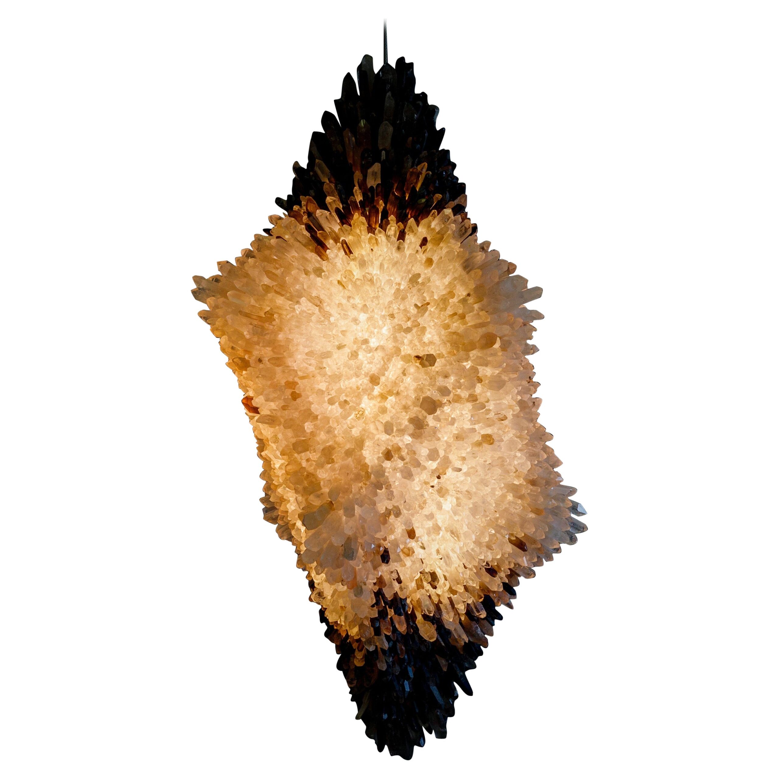 Organic Gradient Cluster of Crystal Large Pendant Light by Christopher Boots 1