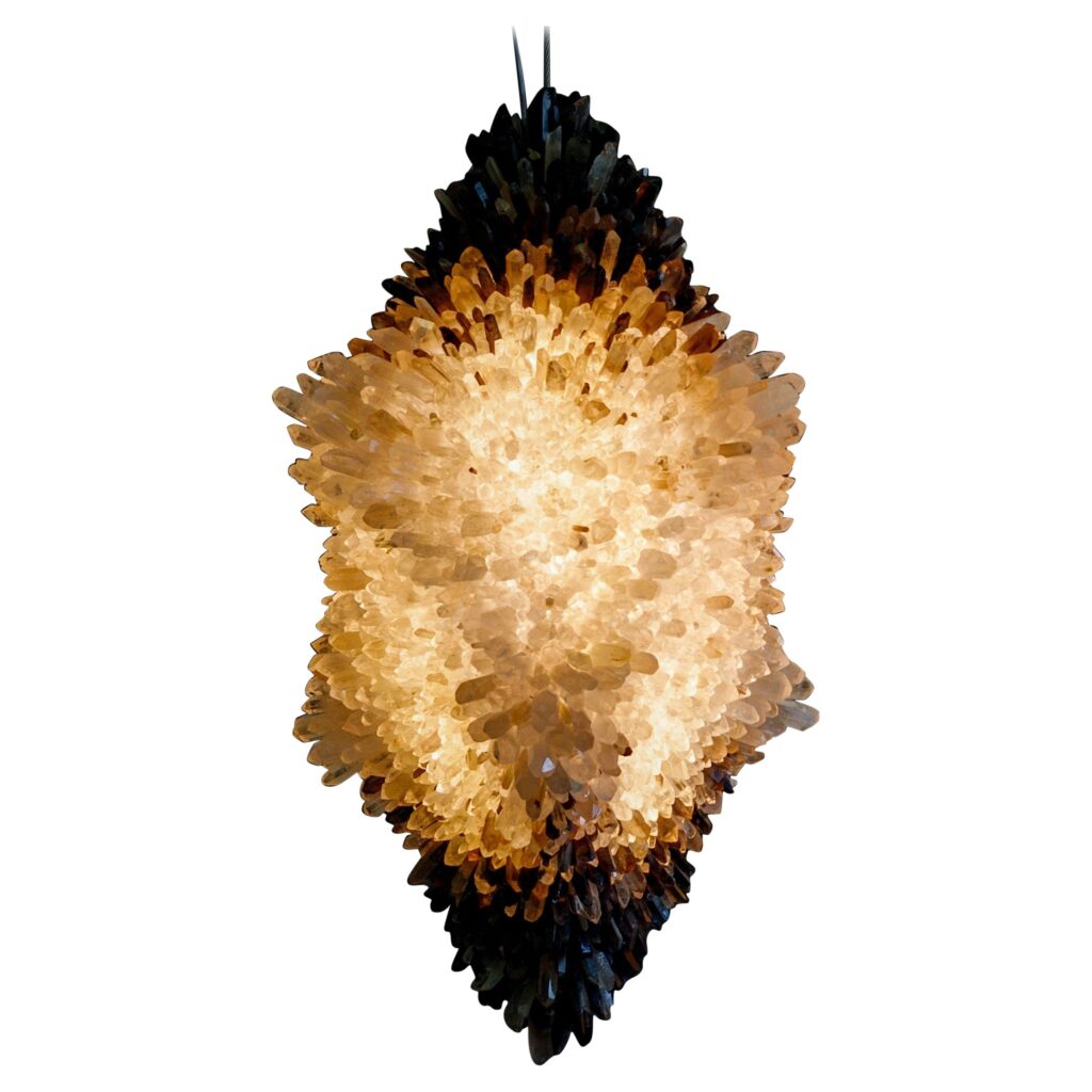 Organic Gradient Cluster of Crystal Medium Pendant Light by Christopher Boots 1