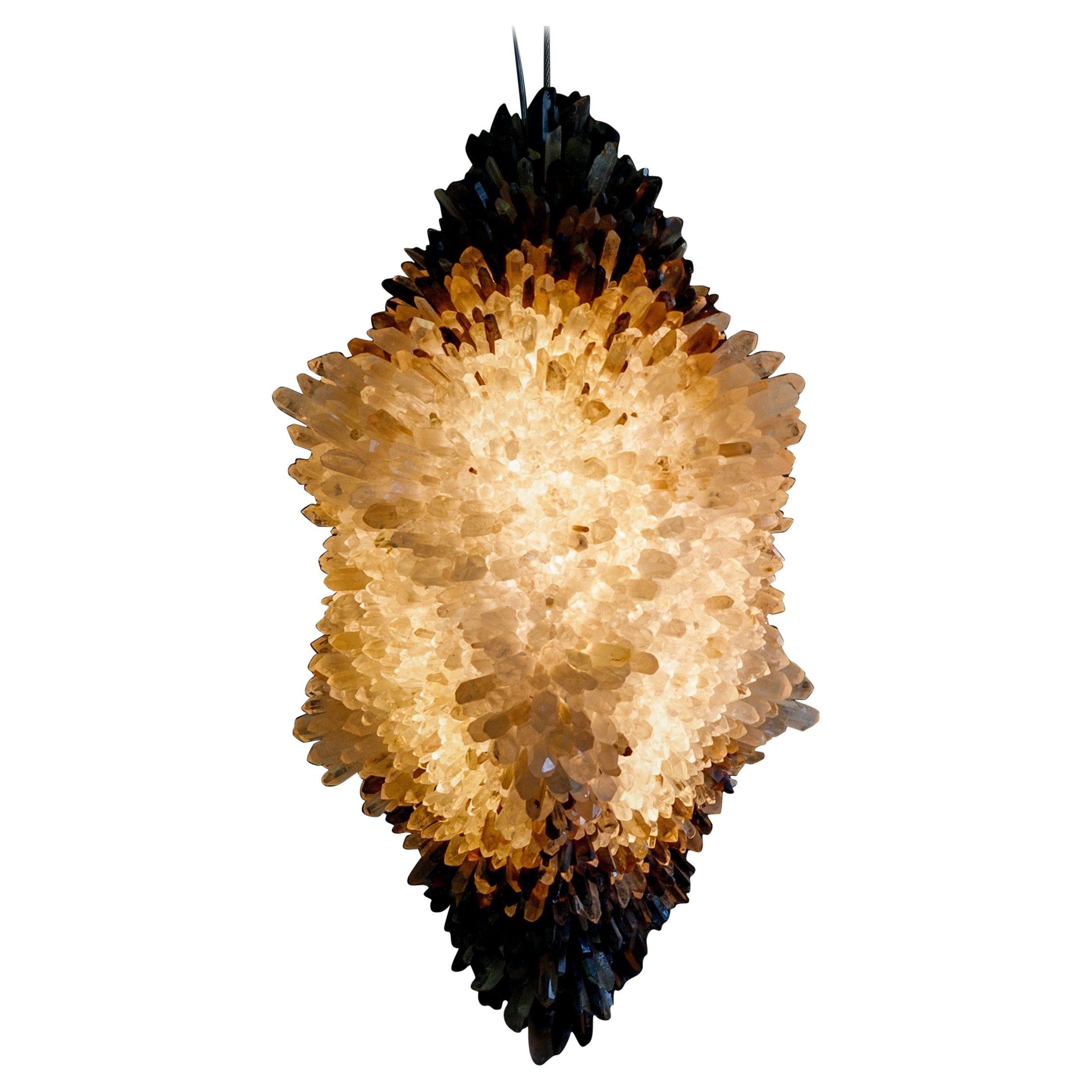 Organic Gradient Cluster of Crystal Medium Pendant Light by Christopher Boots 1