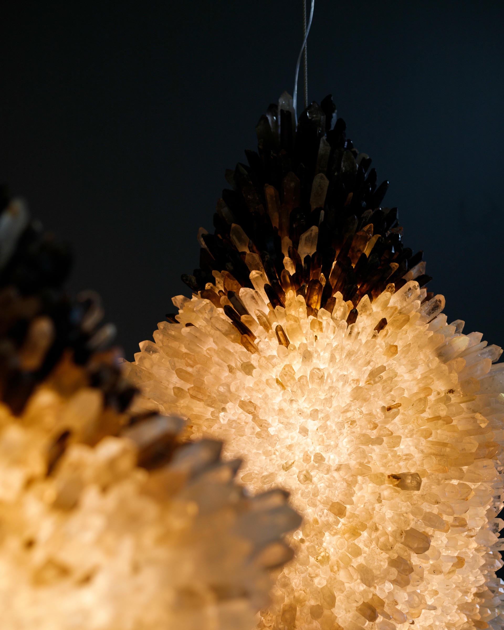 Organic Gradient Cluster of Crystal Medium Pendant Light by Christopher Boots 3