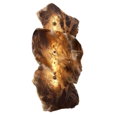 Petra I Triple Smoky Quartz Sconce by Christopher Boots