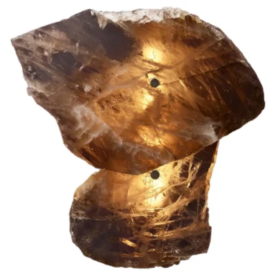 Petra I Twin Smoky Quartz Sconce by Christopher Boots