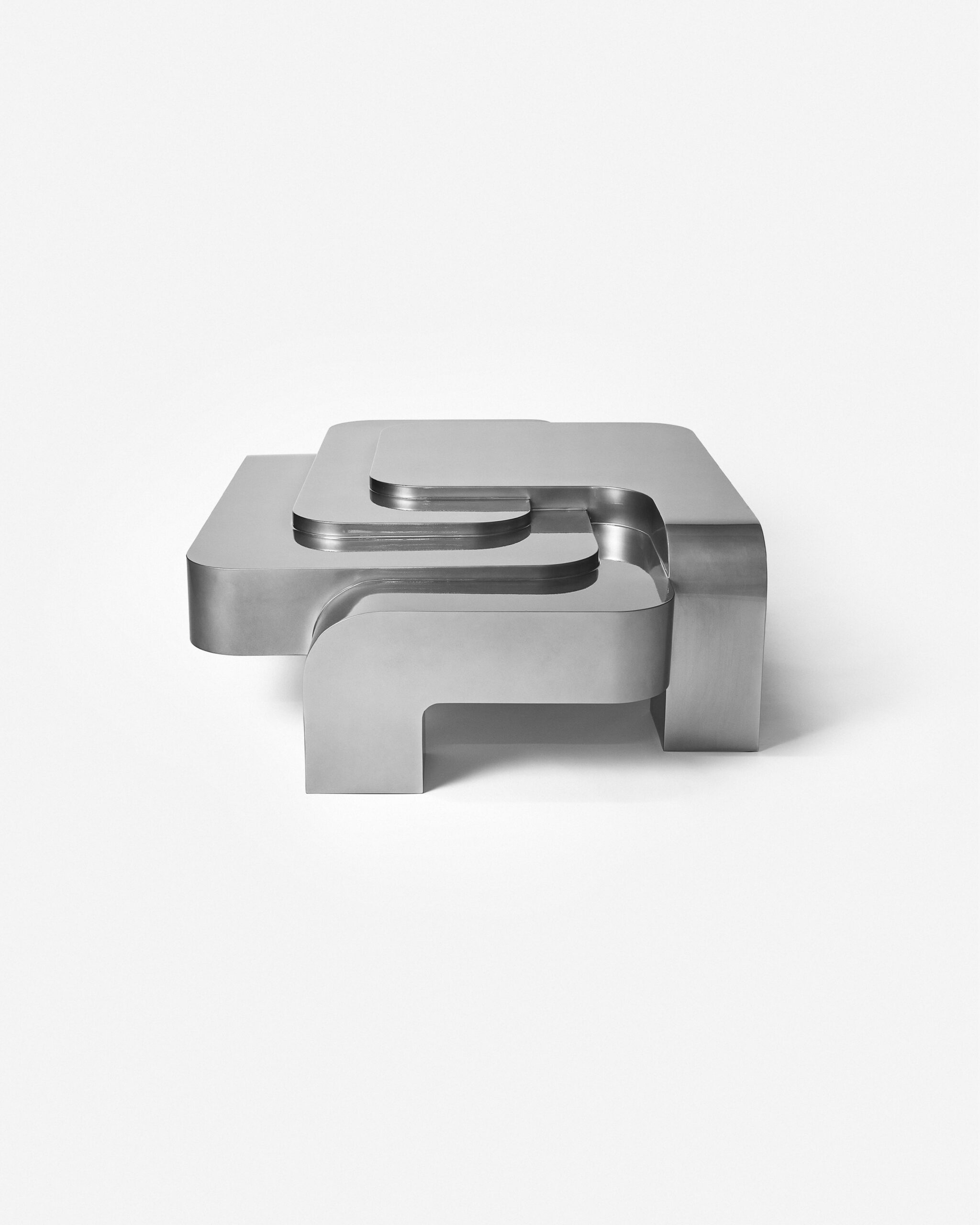 Automa Coffee Table in Liquid Metal Finish by Pietro Franceschini 2