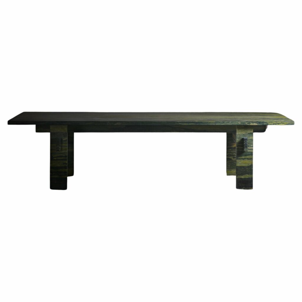 Black Rectangular Marble Post Modern Geometric Dining Table By Kreoo 1