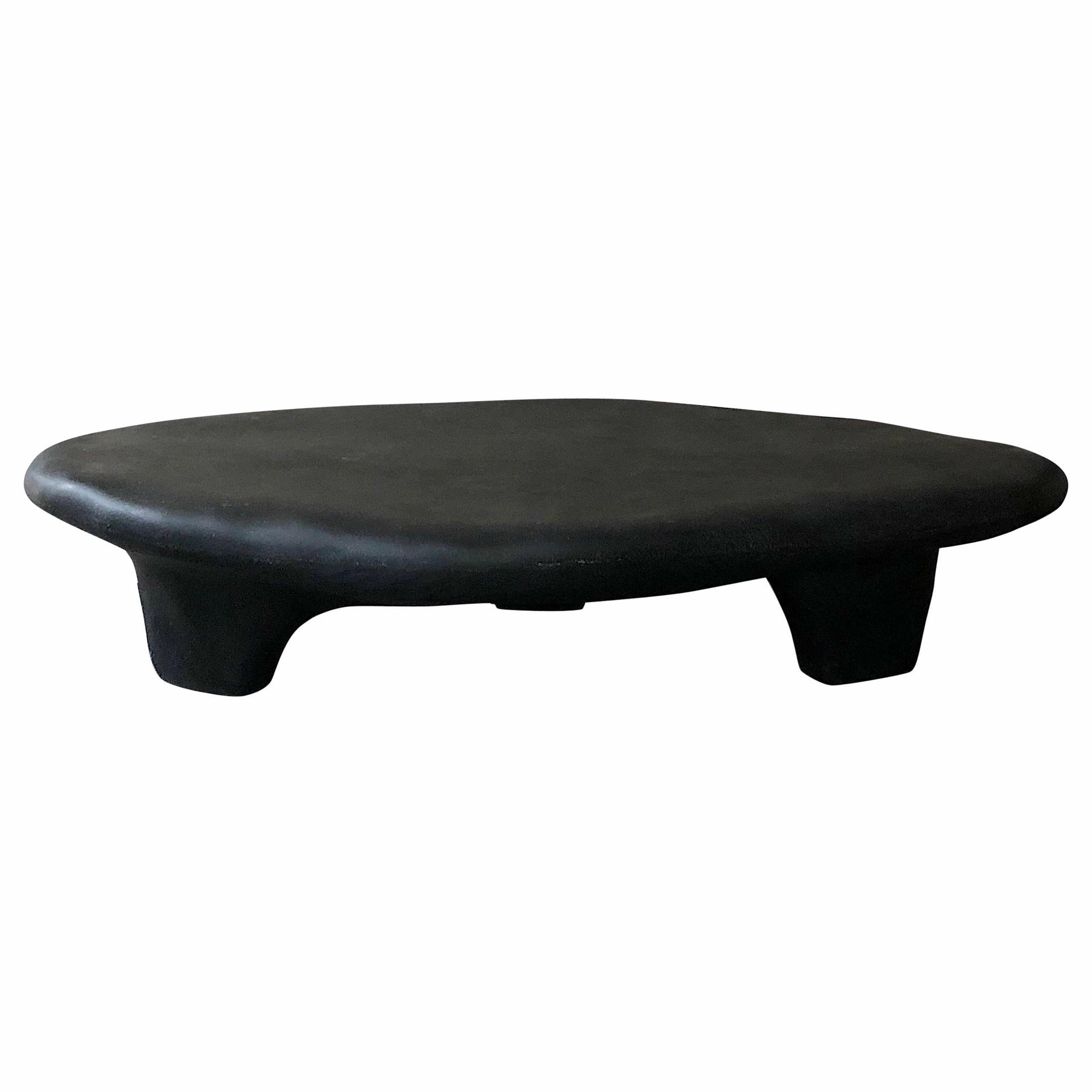 Organic Form Small Tripod Black Fiberglass Coffee Table by kar 1