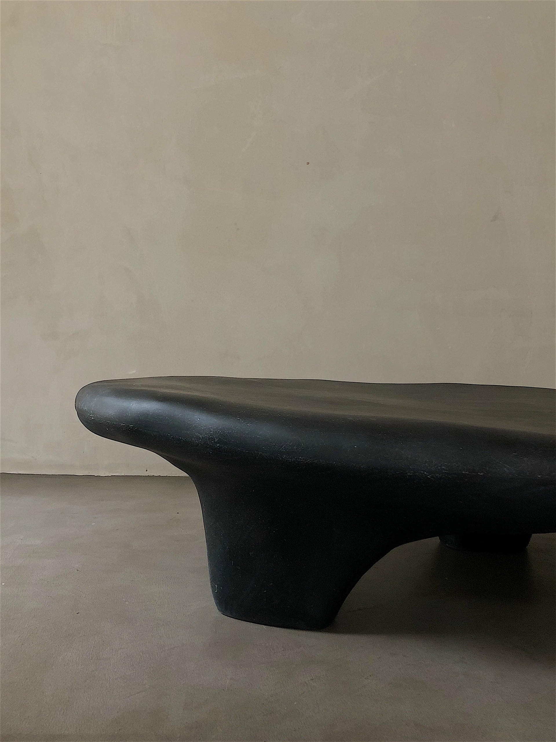 Organic Form Small Tripod Black Fiberglass Coffee Table by kar 5
