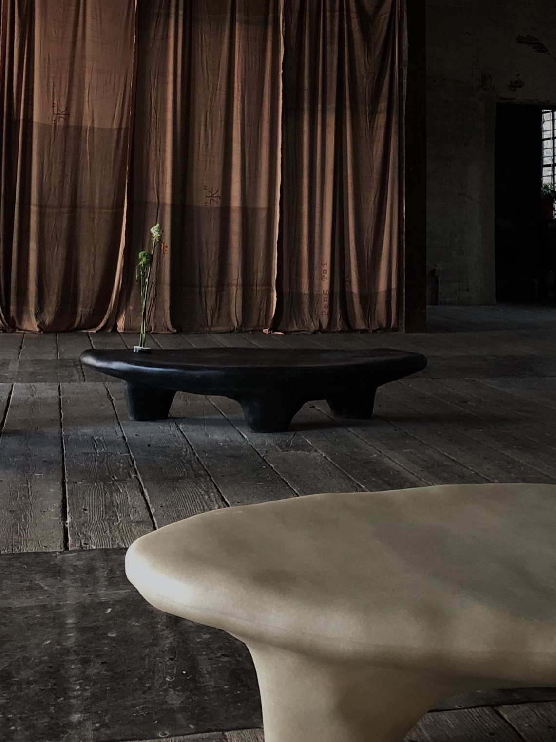 Small White Tripod Coffee Table by kar 12