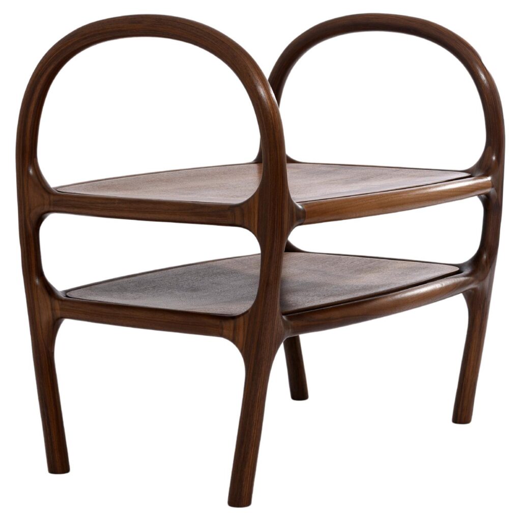 Walnut Aida Sculptural Table by Atelier Blouberg