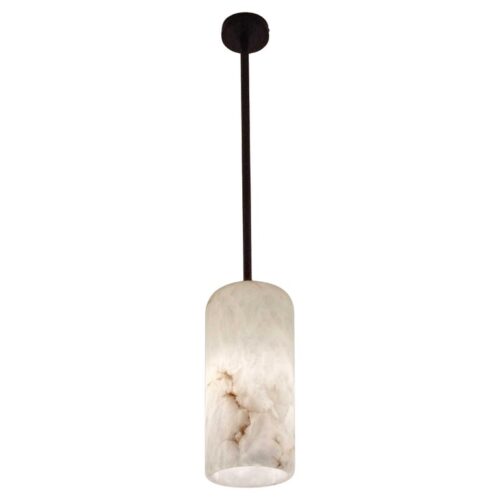 Alabaster Suspension Lamp by Michel Amar 0