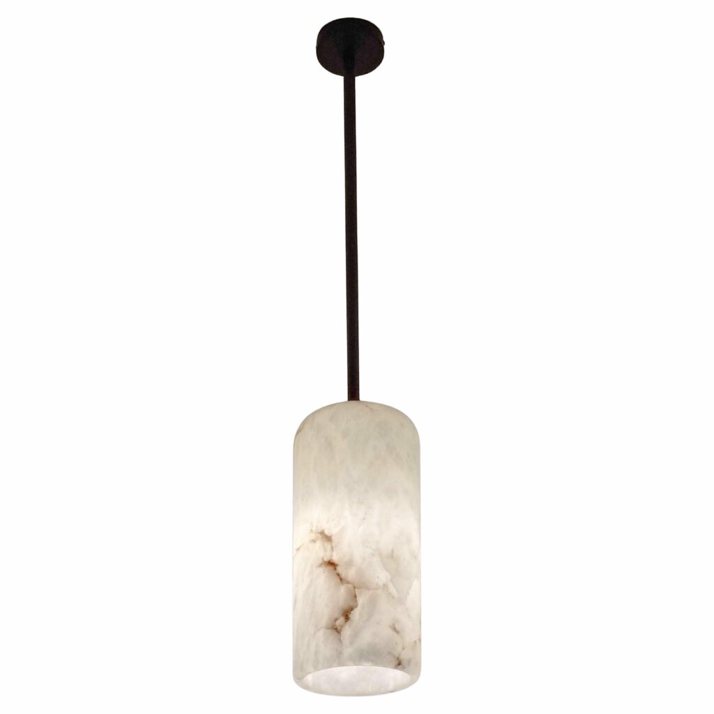 Alabaster Suspension Lamp by Michel Amar 1