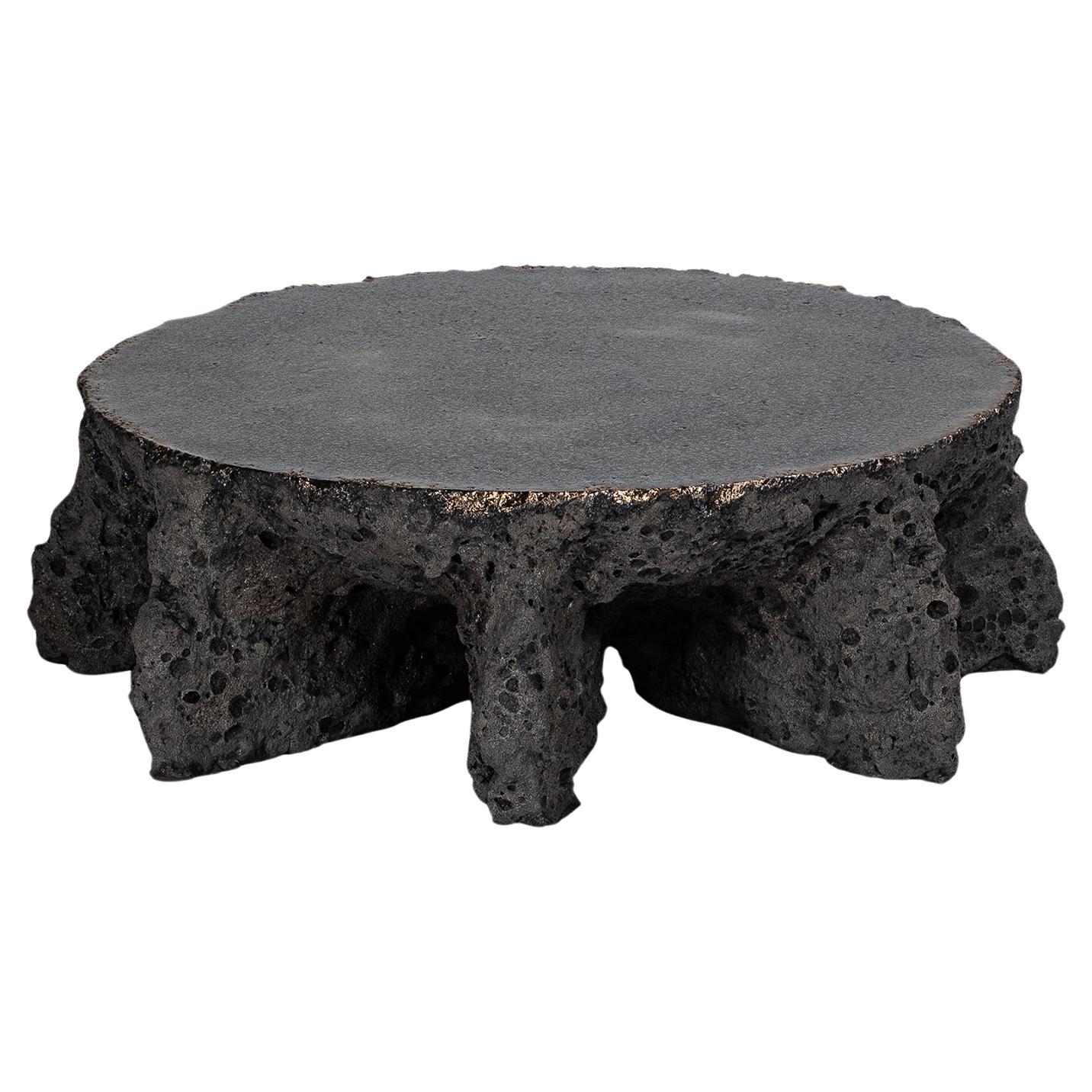 Contemporary Rough Form, Dark Grey Ceramic Sculpture Plate by Niclas Wolf 1