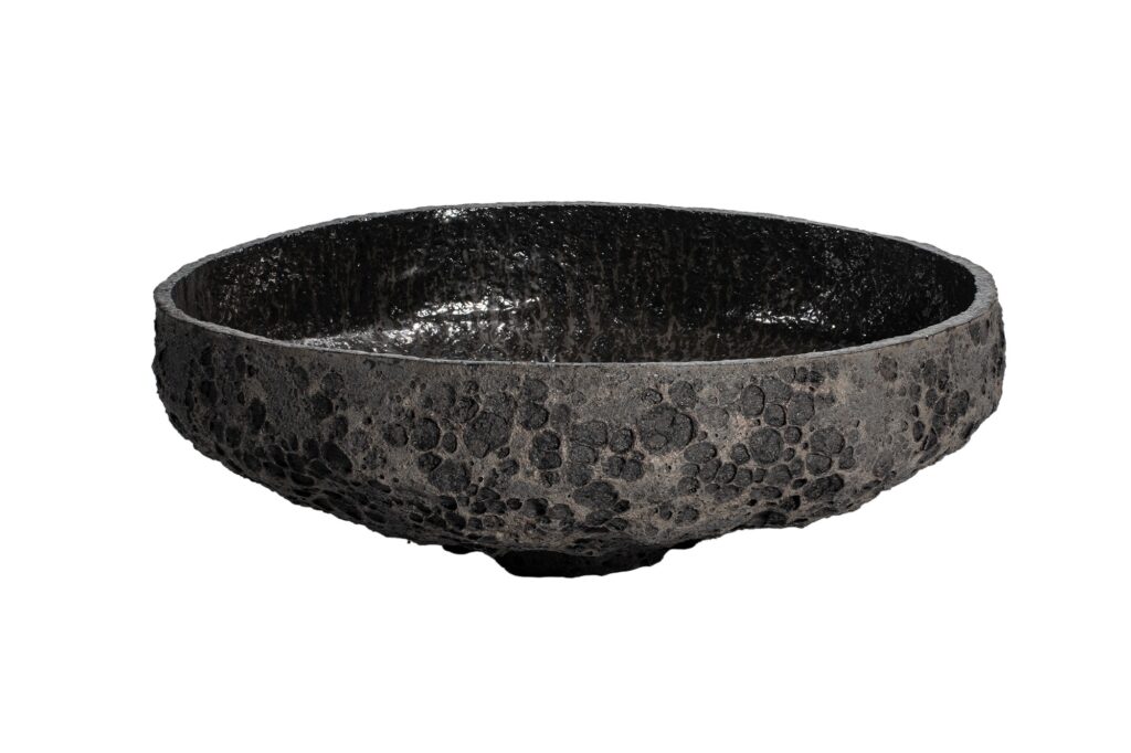 Contempory Design, Organic Form Dark Grey Ceramic Bowl by Niclas Wolf 1 1