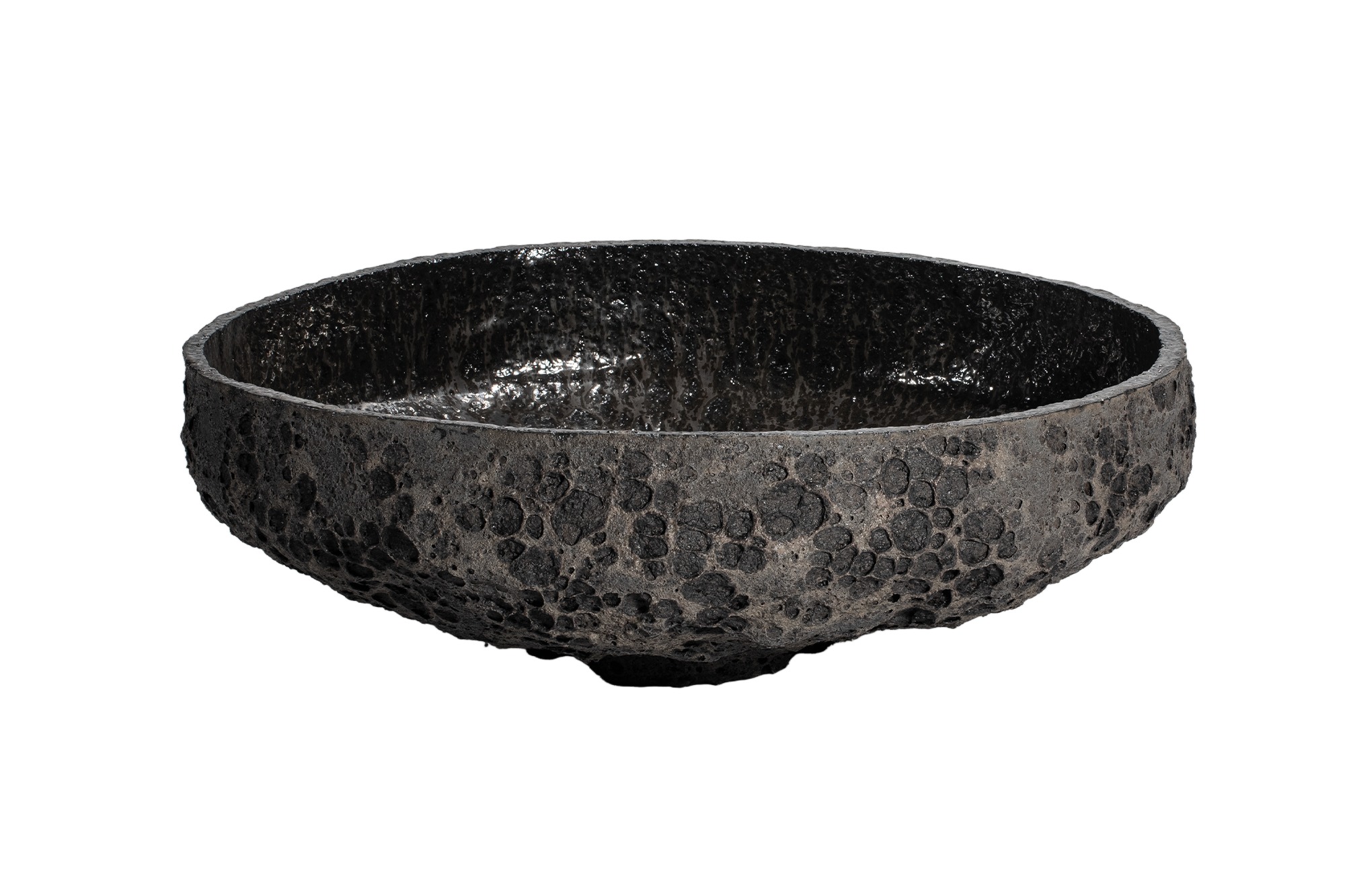 Contempory Design, Organic Form Dark Grey Ceramic Bowl by Niclas Wolf 1 1