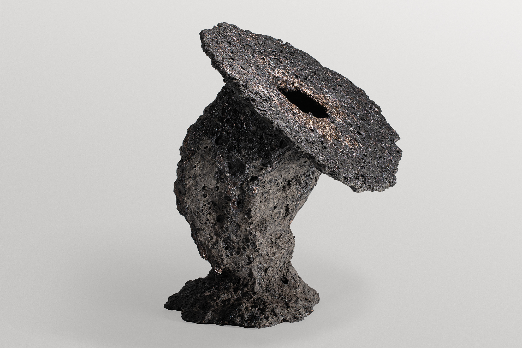 Inspired from Earth’s Origins, Organic Form Clay Sculptural Vase by Niclas Wolf 3