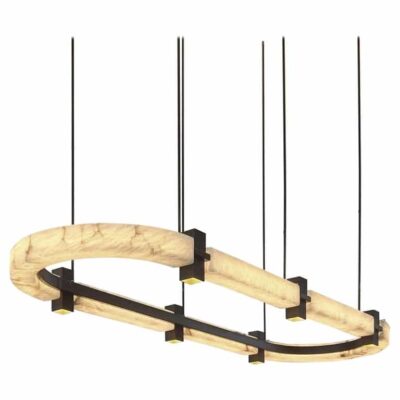Oval Ring Chandelier by Michel Amar