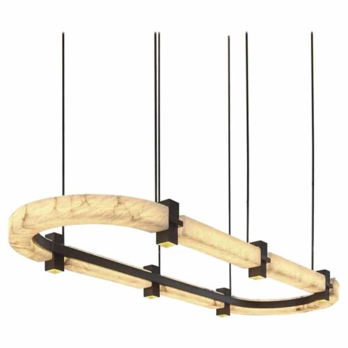 Oval Ring Chandelier by Michel Amar 0