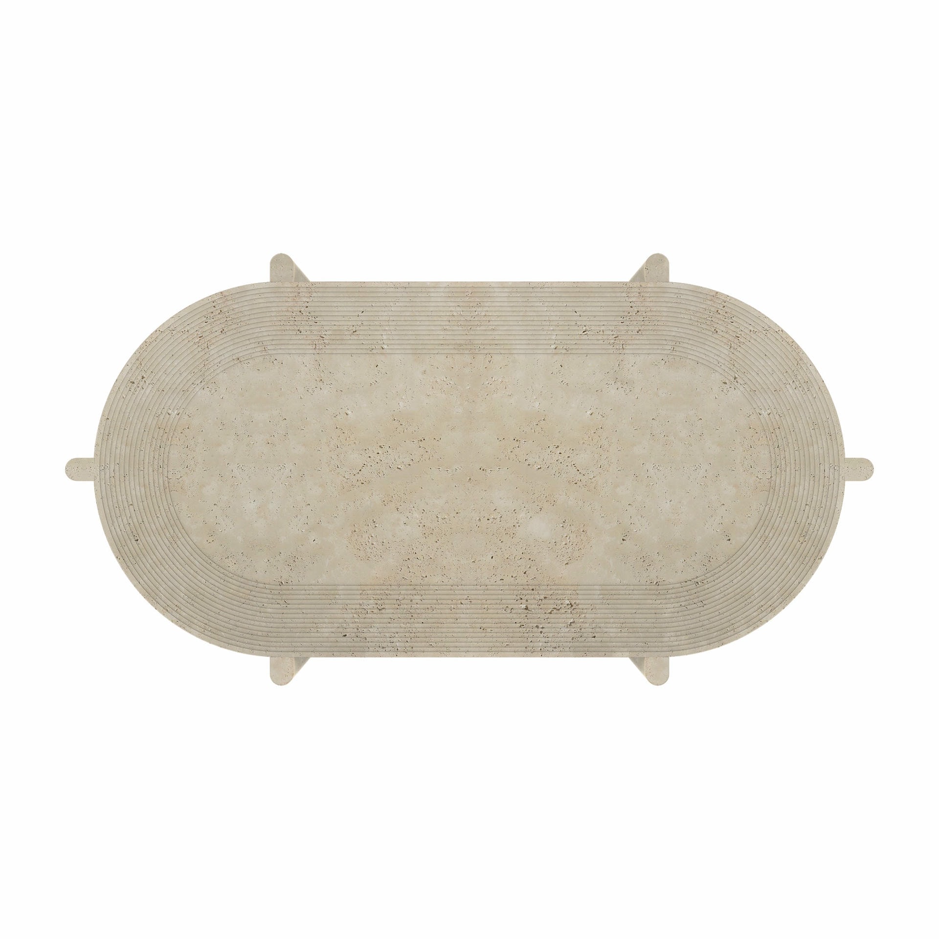 Arkhe Oval No 4 Travertine Coffee Table by Studio Kali 4