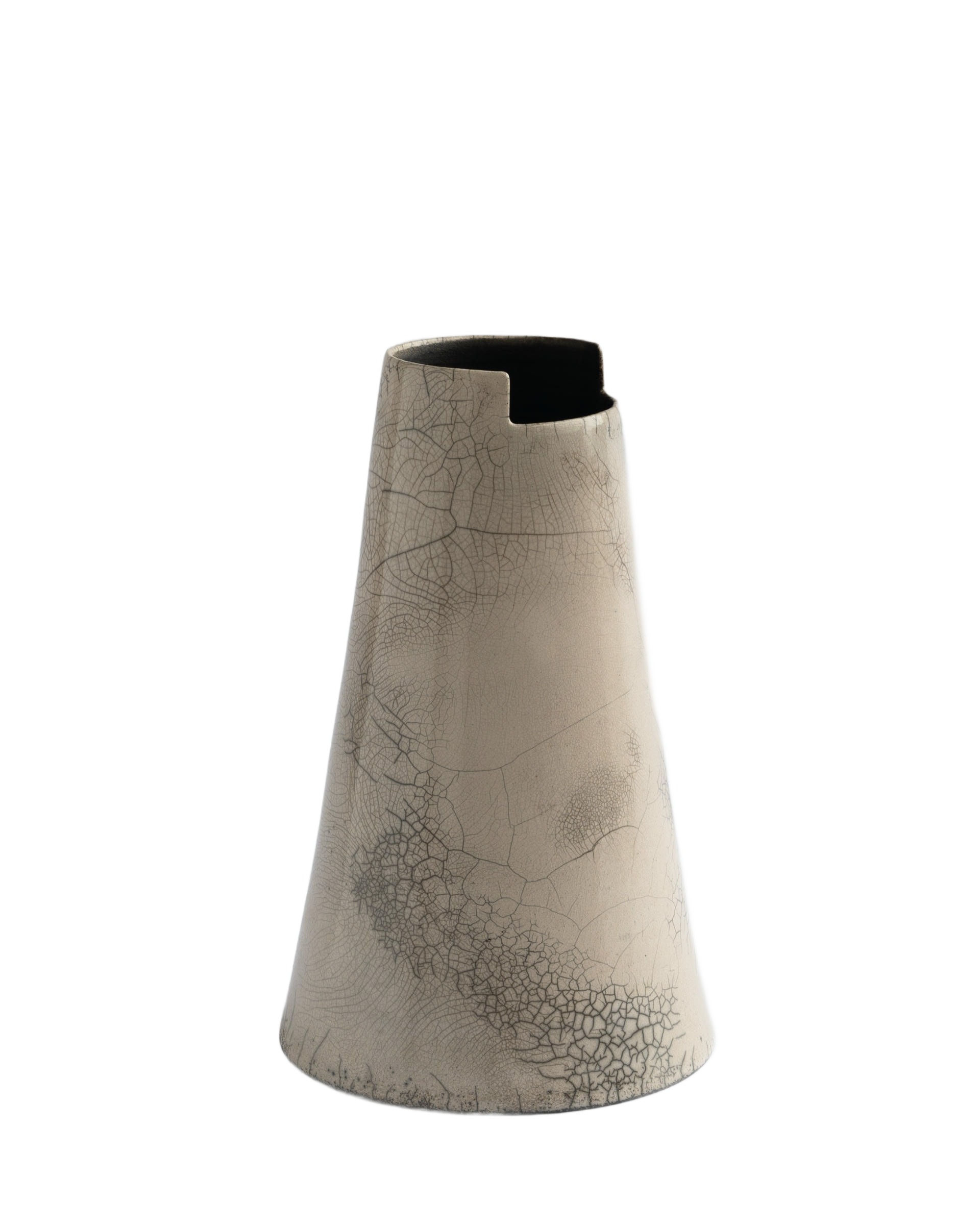 Cut Naked Raku Clear High Vase by Studionudo 0