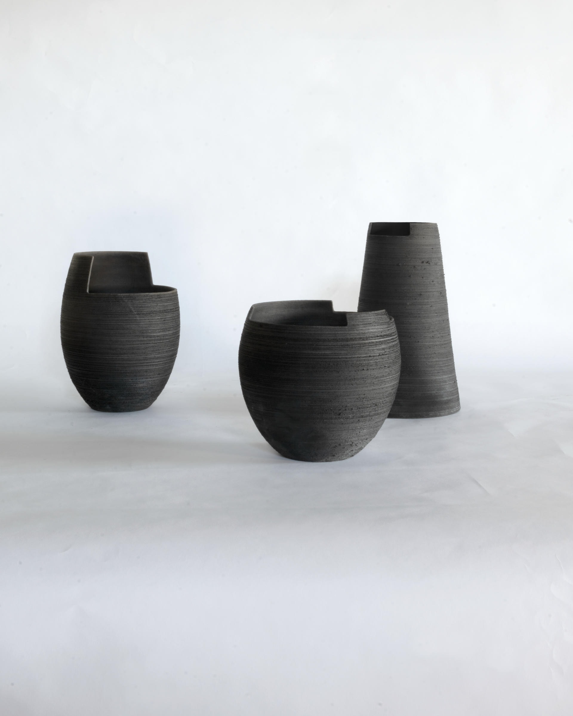 Cut Naked Raku Clear High Vase by Studionudo 3