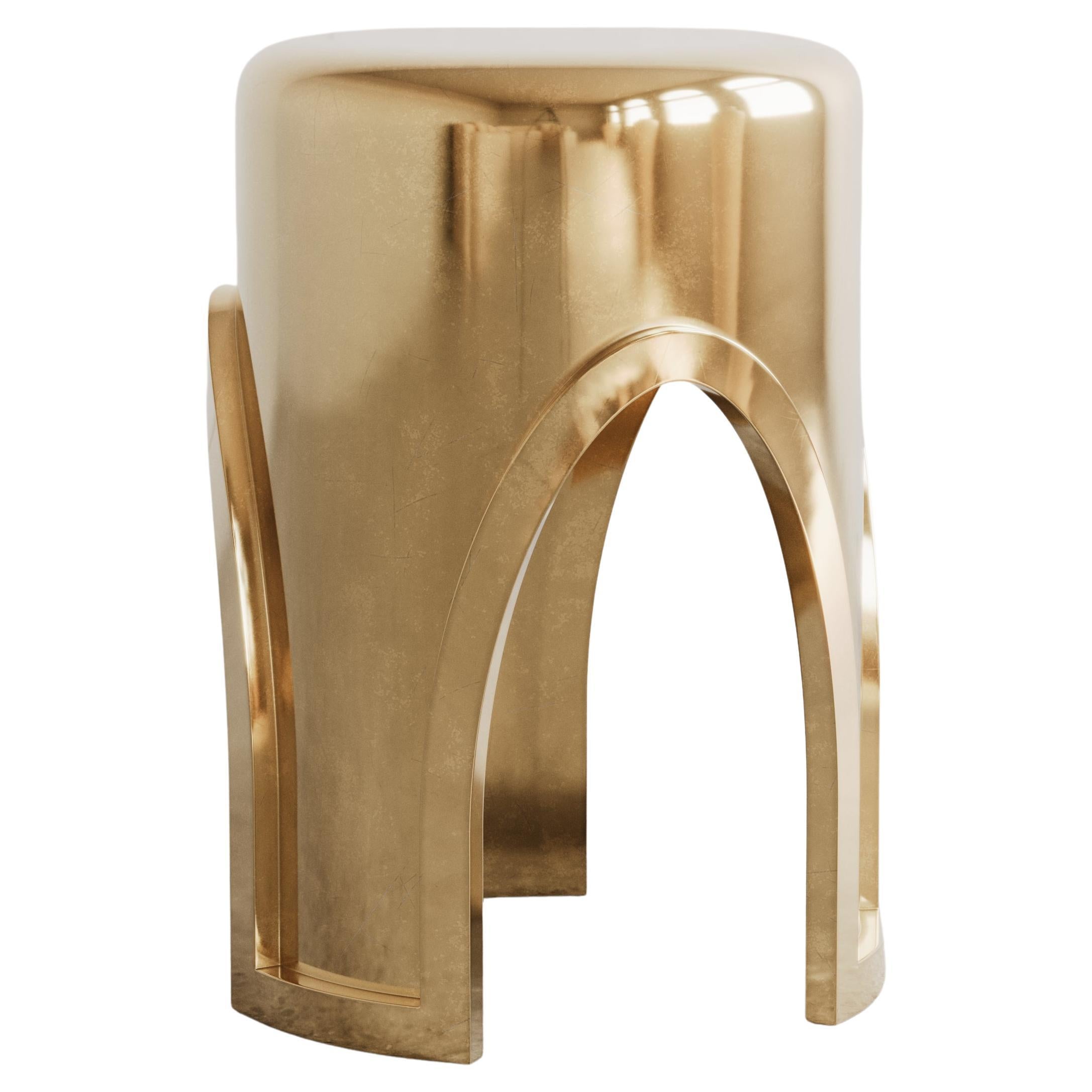 Unique Lingh Polish Bronze Side Table Limited Edition by Megarisiotis