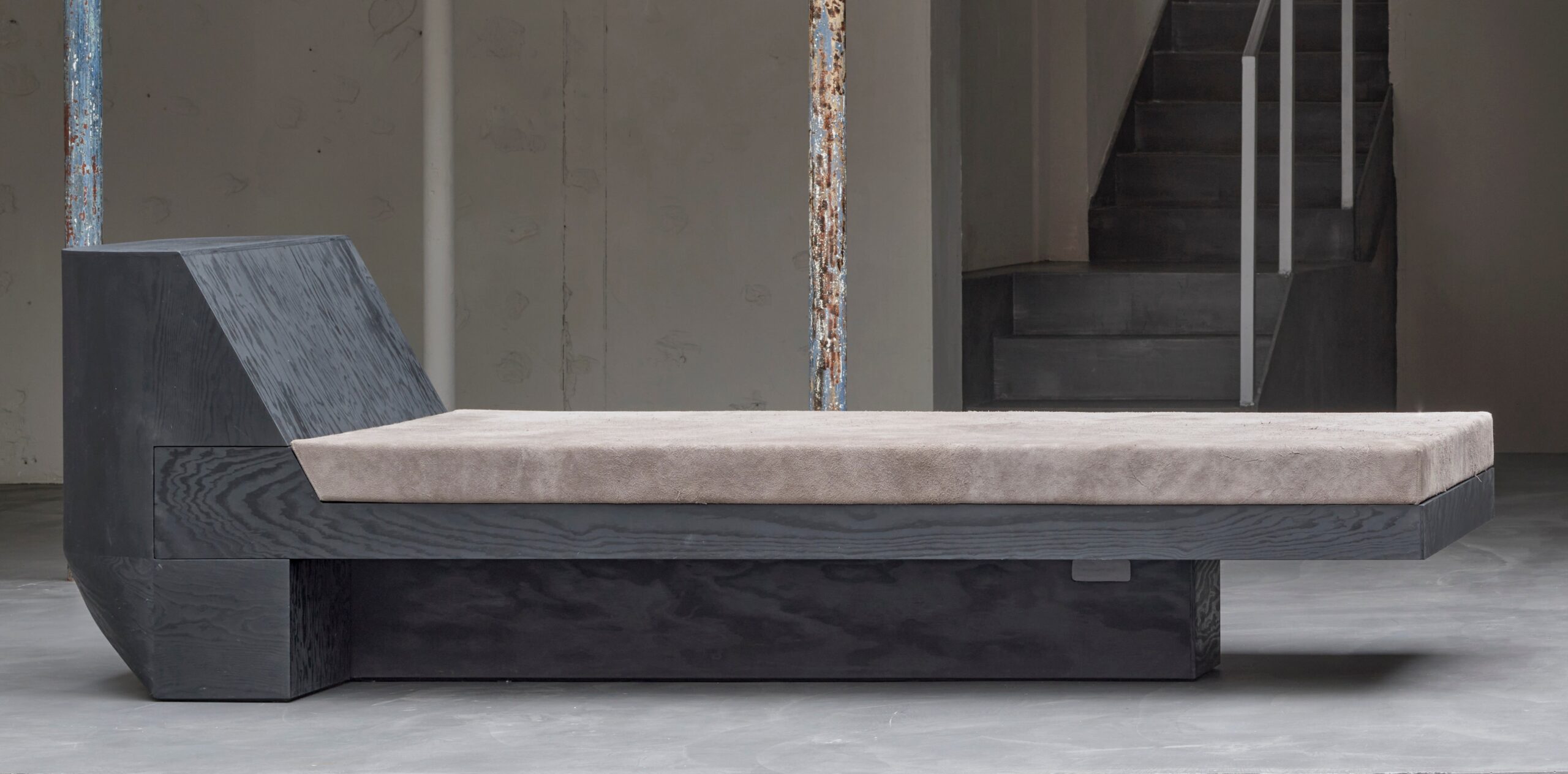 Modern Daybed by Rick Owens, Burnt Plywood, Limited Edition, France 1 2