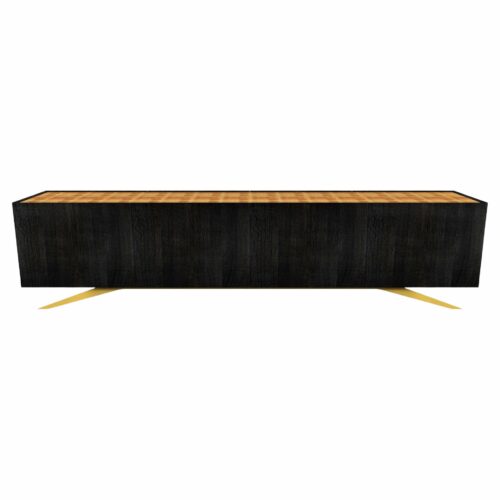Black Rectangular Wood Contemporary Gold Treasure Shrine By Christian Friedl 1