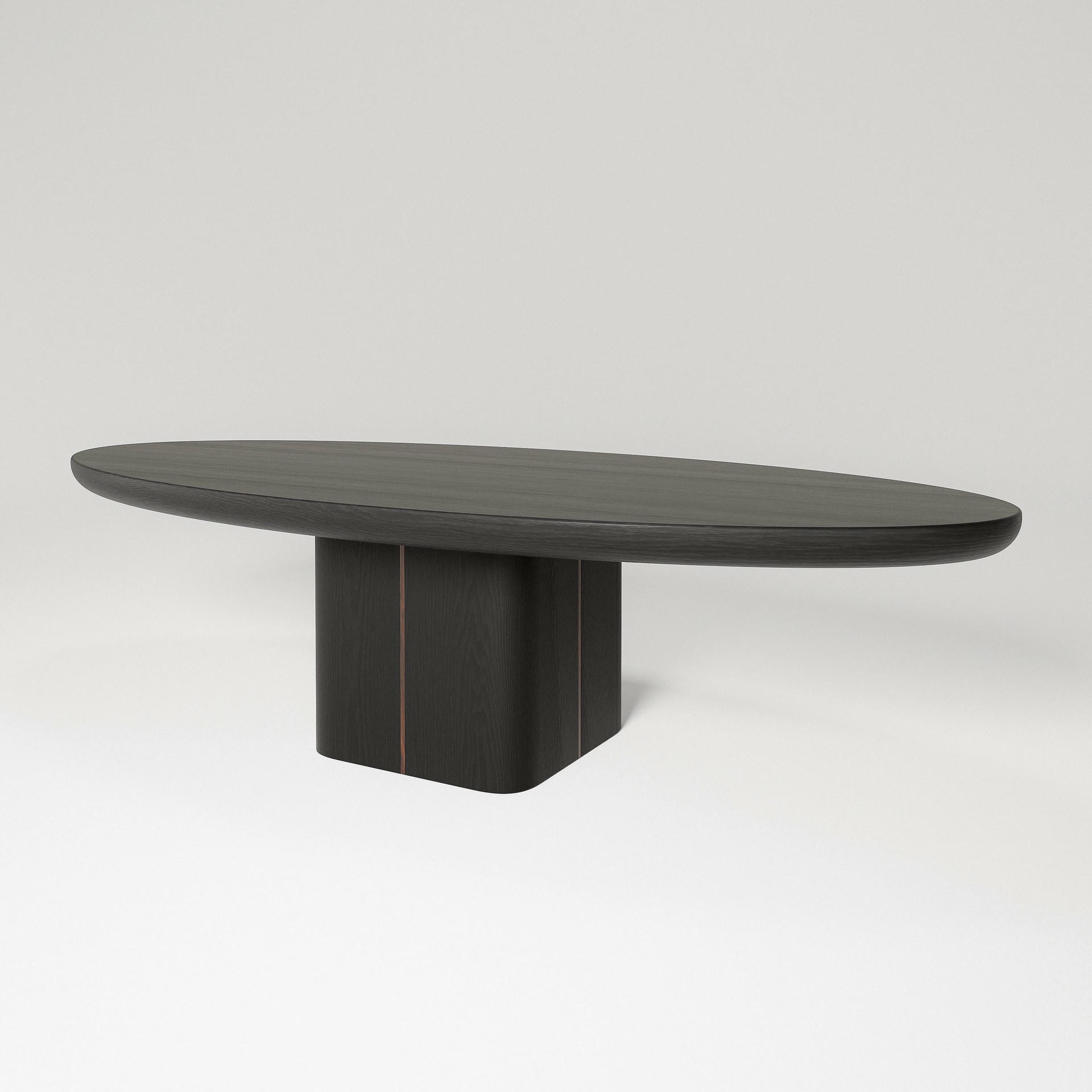 M2 Dining Table by Verena Brausch in Black Oak Post Modern Design 2
