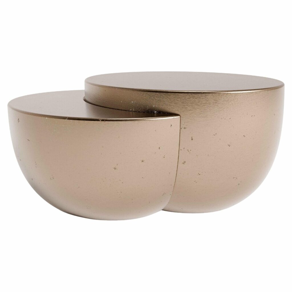 Small Tomoon Coffee Table by Verena Brausch Bronze Post Modern 1