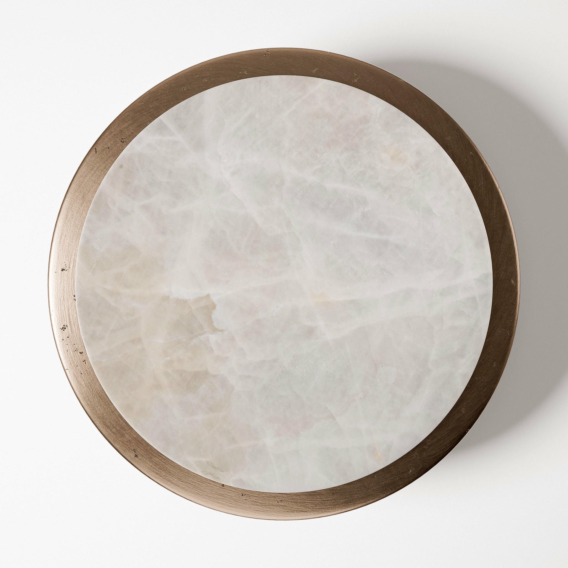 Soleil Bronze and White Onyx Coffee Table by Verena Brausch 2