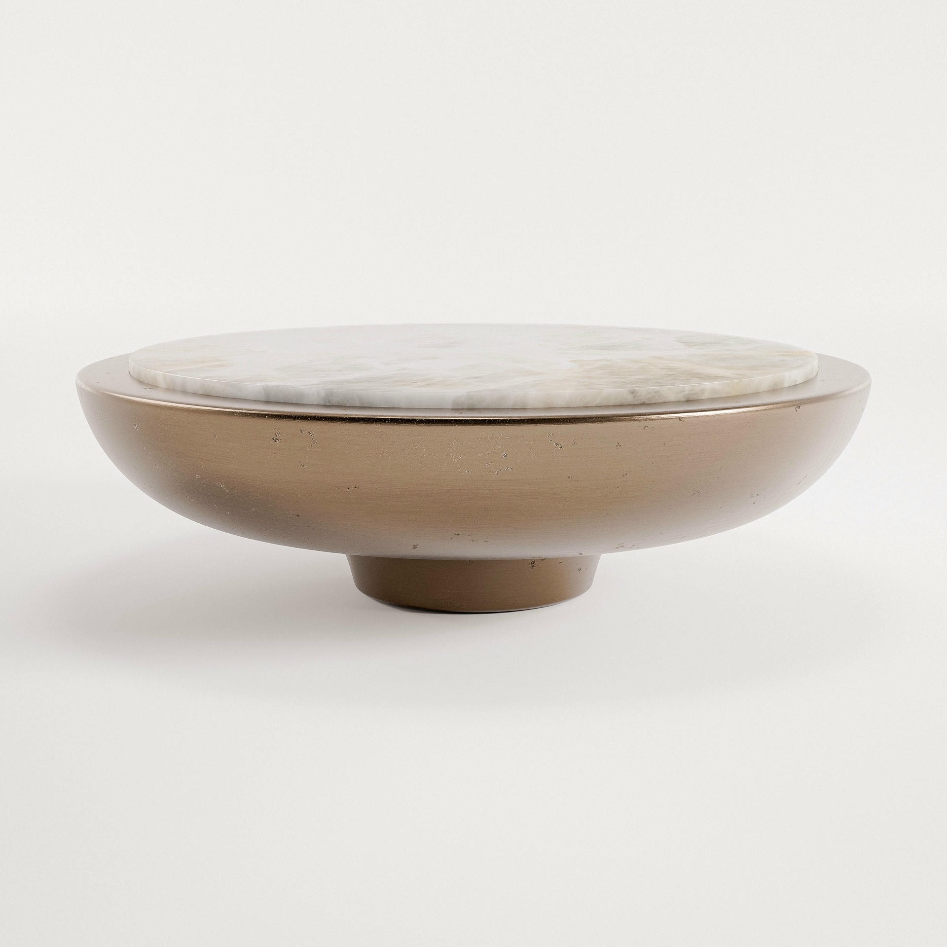 Soleil Bronze and White Onyx Coffee Table by Verena Brausch 4