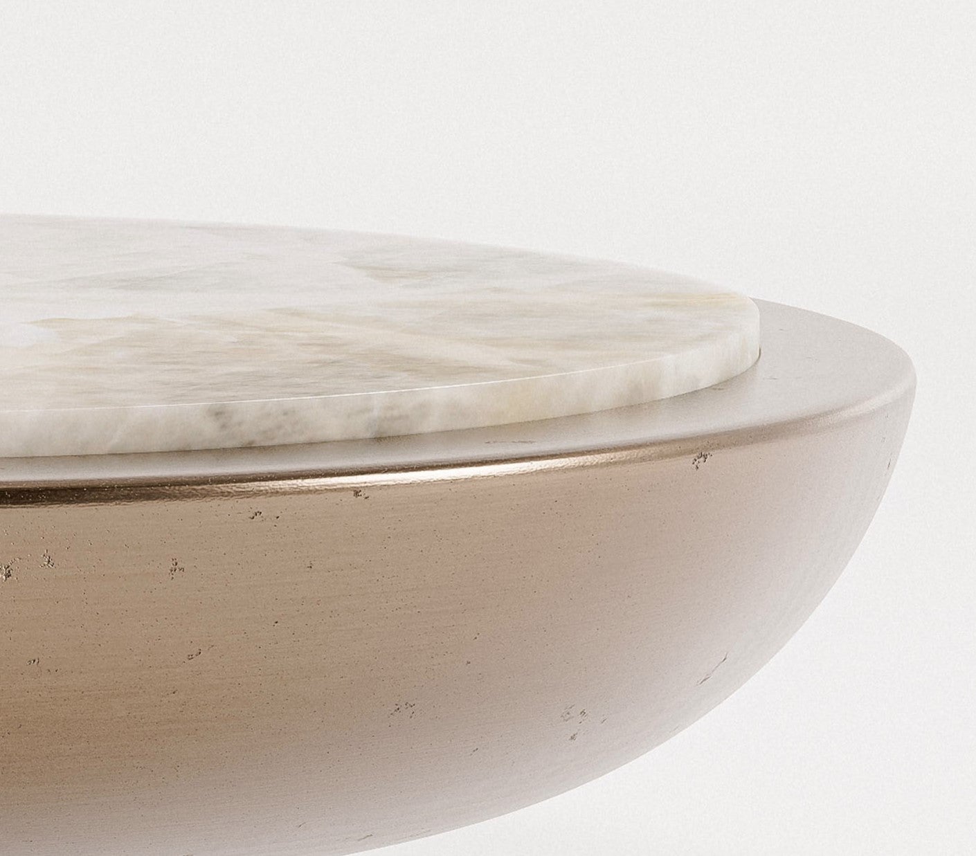 Soleil Bronze and White Onyx Coffee Table by Verena Brausch 5