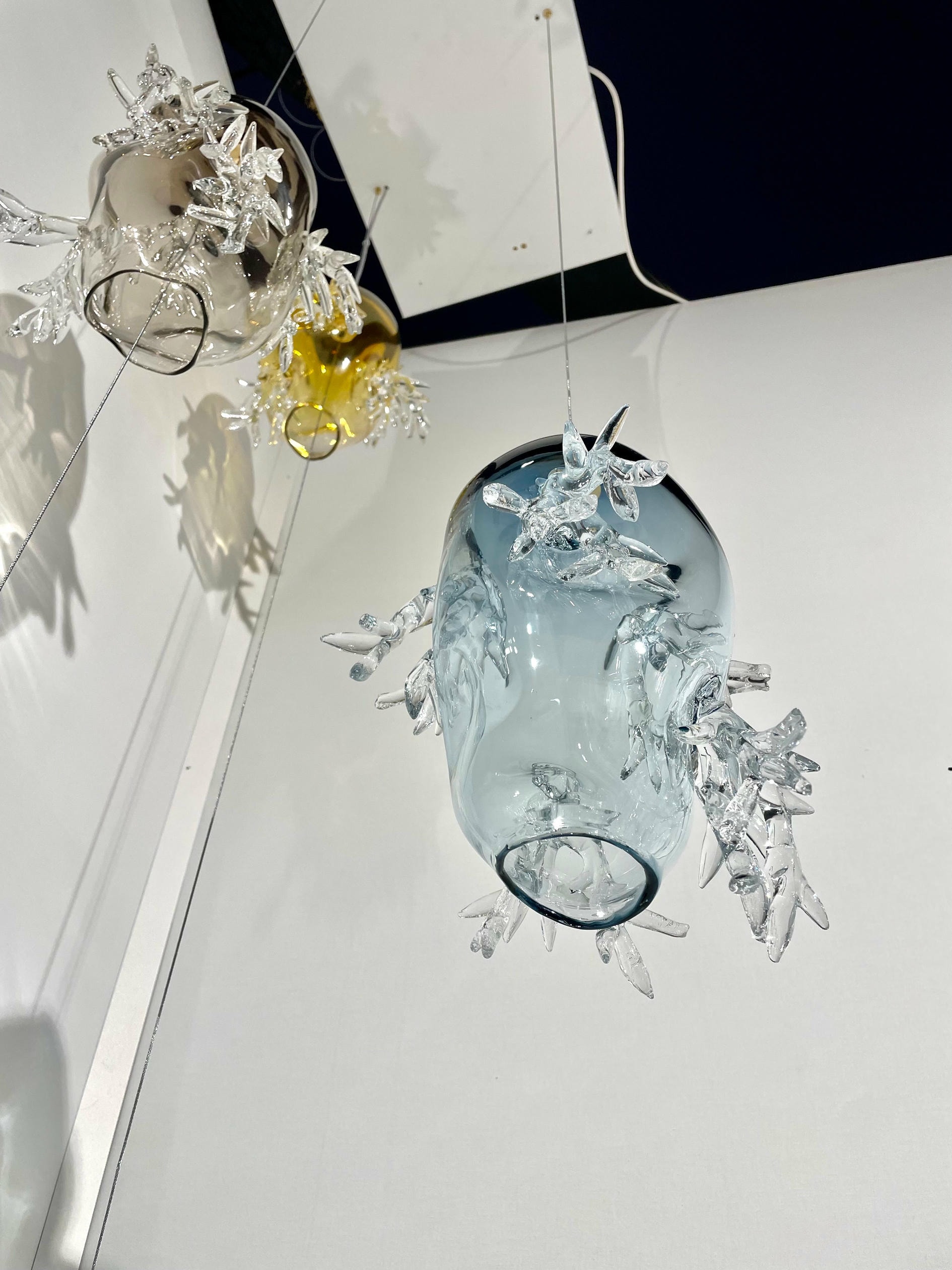 5 Glass Spheres Dryade Chandelier by Emilie Lemardeley 5