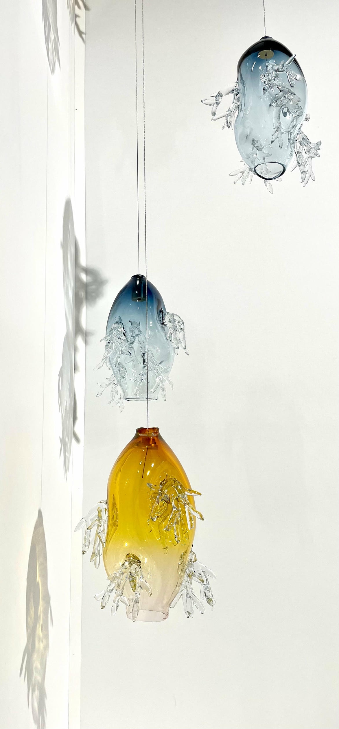 5 Glass Spheres Dryade Chandelier by Emilie Lemardeley 6