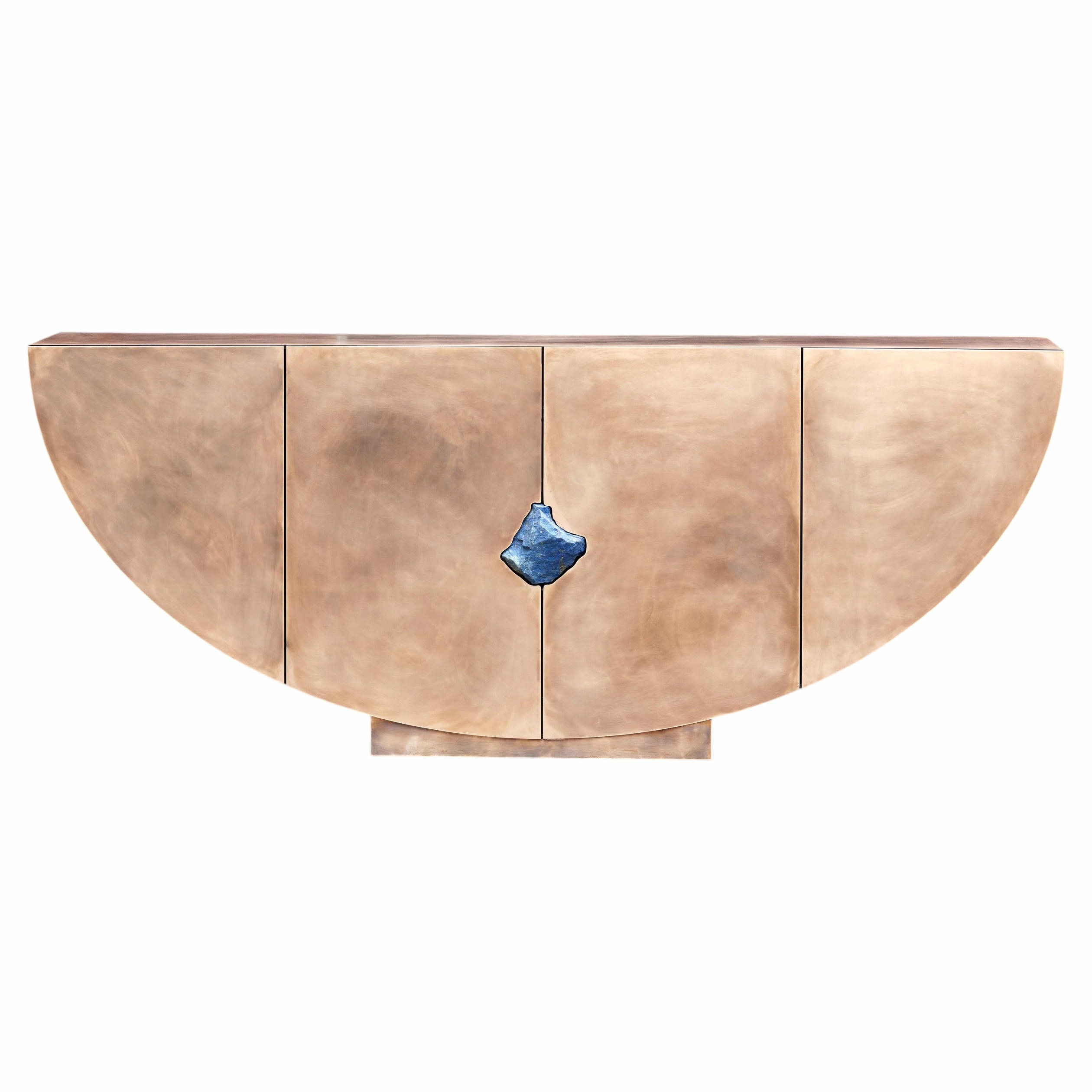 Bow Console With Lapis Lazuli Stone by Pierre De Valck 1
