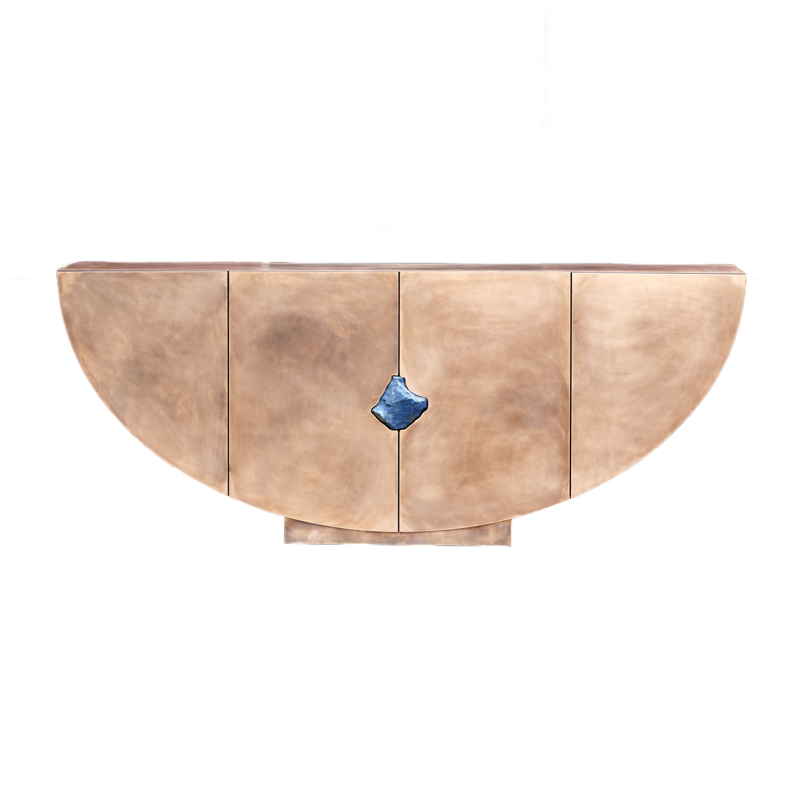 Bow Console With Lapis Lazuli Stone by Pierre De Valck 1
