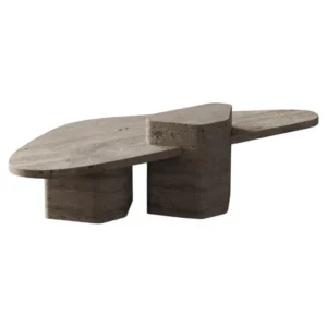 Puzzle Table Travertino Noce by Madina Tsarikaeva