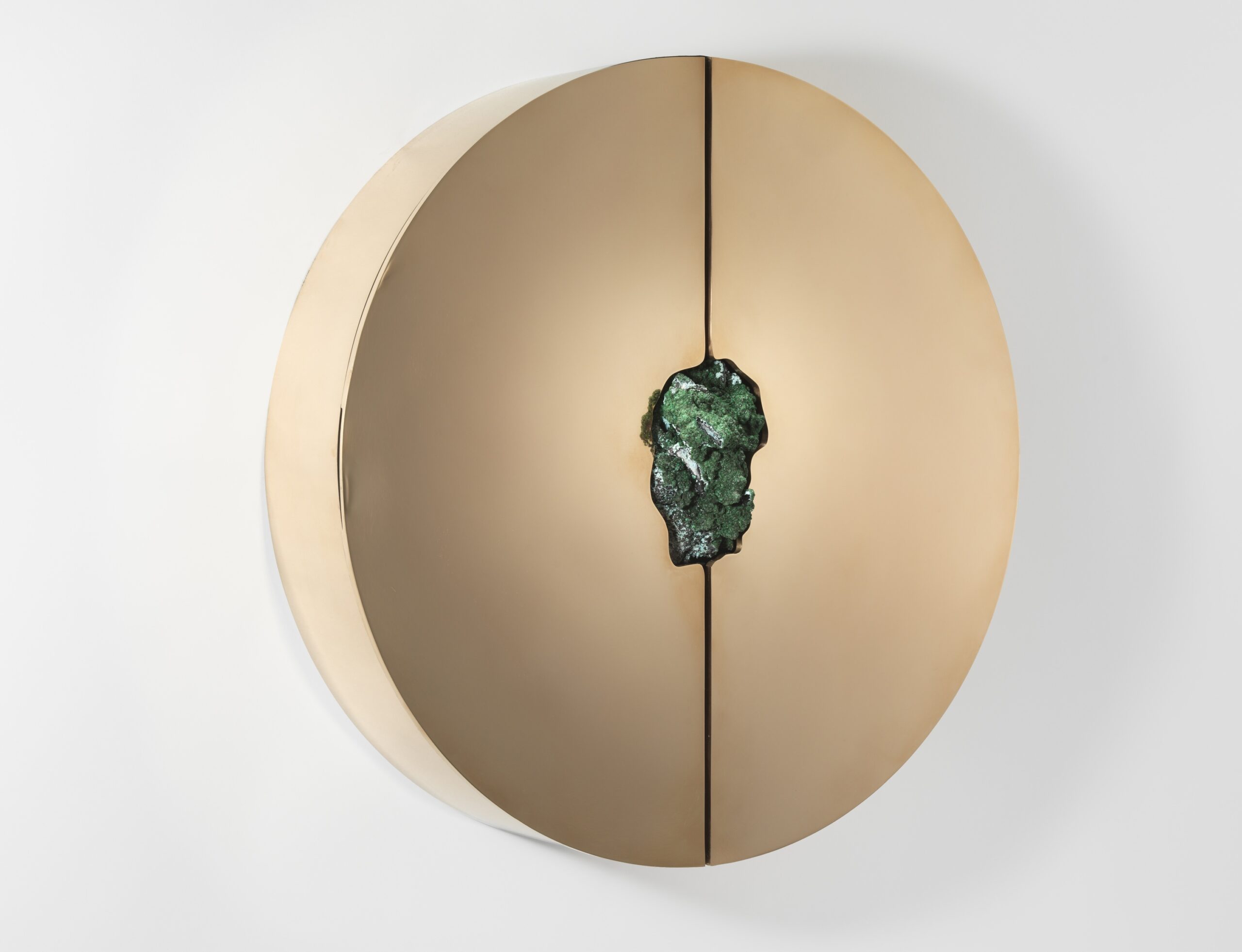 Round Cabinet With Rough Jade Stone by Pierre De Valck 1