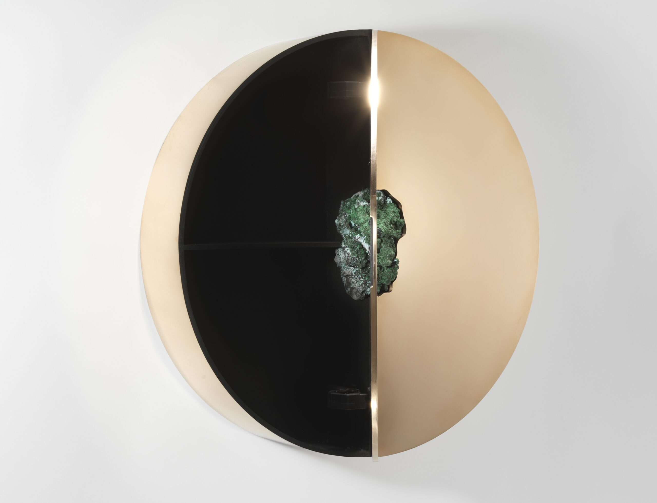 Round Cabinet With Rough Jade Stone by Pierre De Valck 2