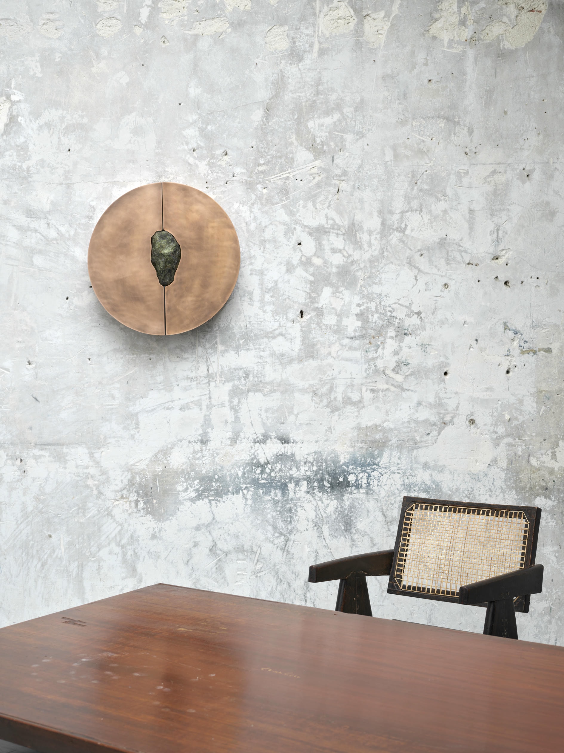 Round Cabinet With Rough Jade Stone by Pierre De Valck 2