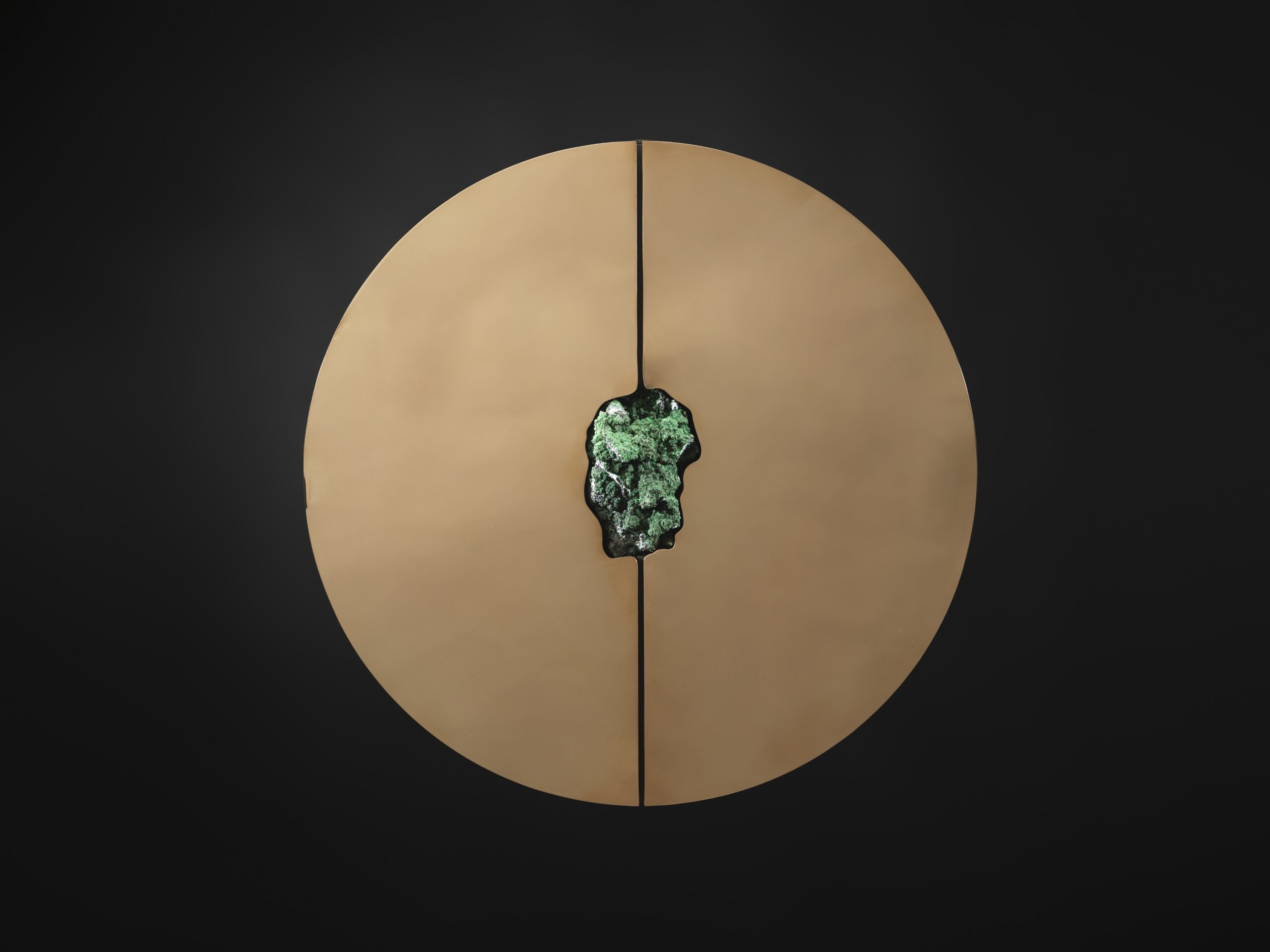 Round Cabinet With Rough Jade Stone by Pierre De Valck 3