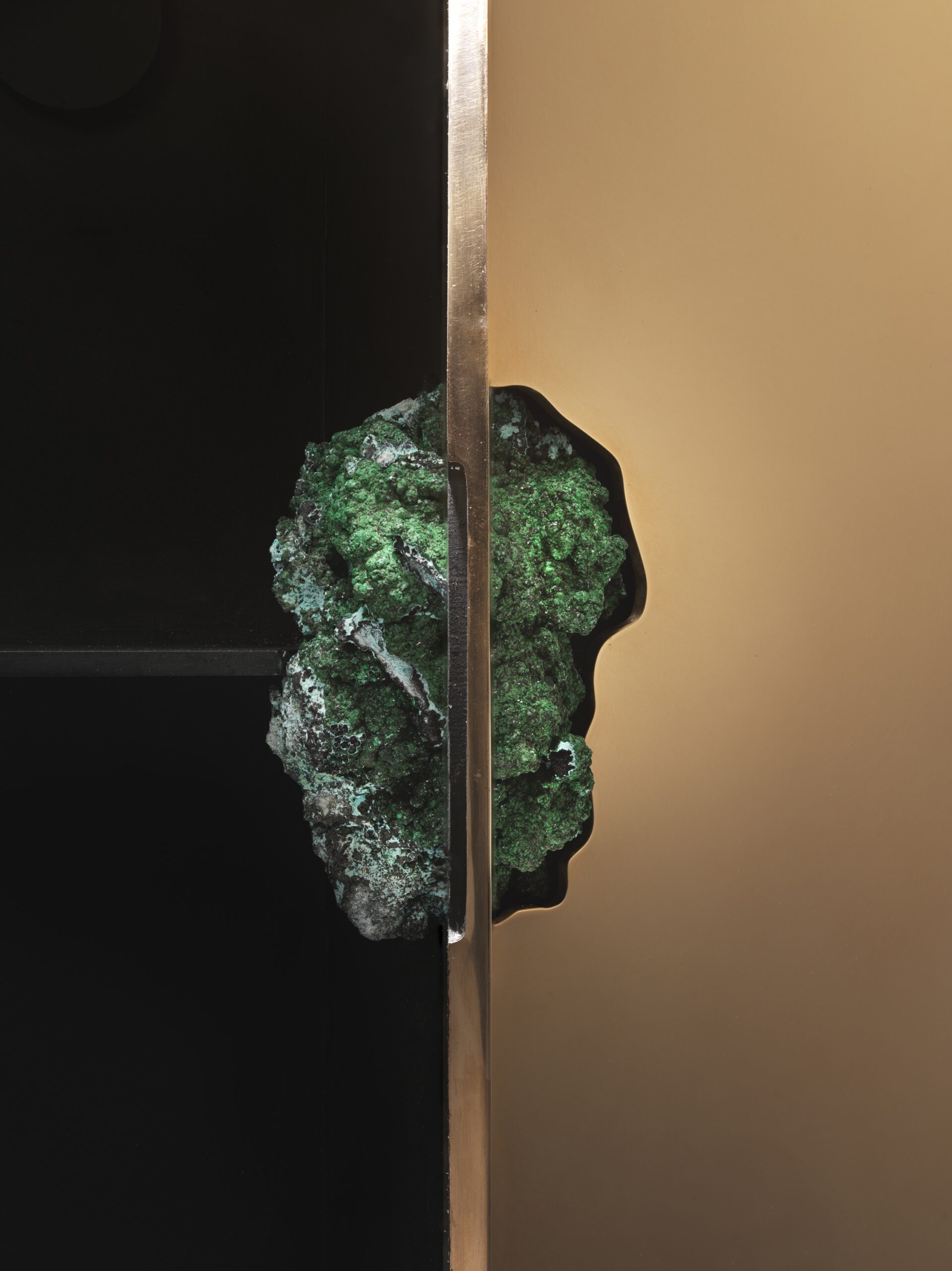 Round Cabinet With Rough Jade Stone by Pierre De Valck 8