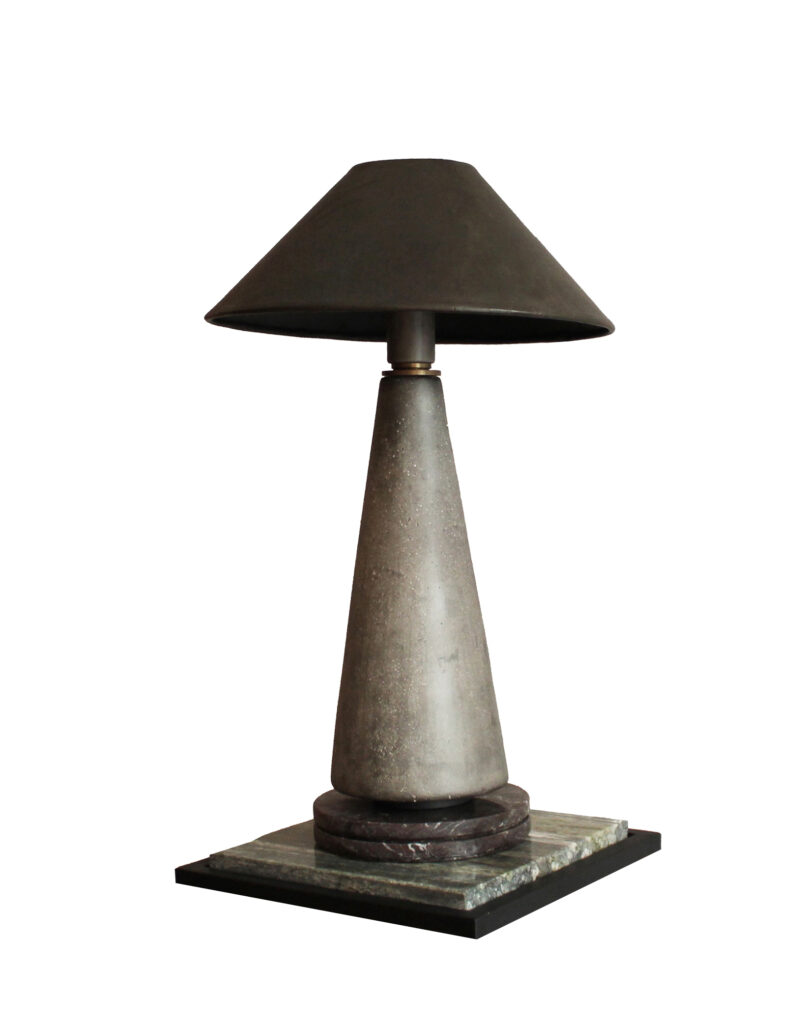 Titano Grey Concrete Table Lamp by Acanthus Studio Roma 1